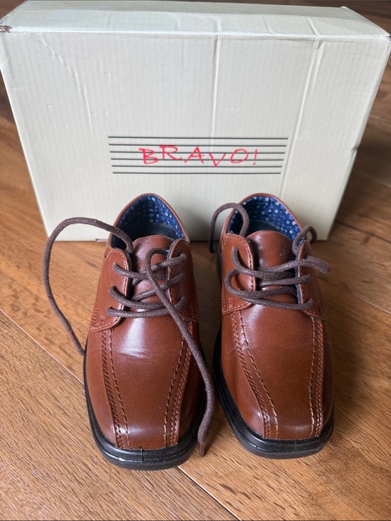 Bravo! Other - Bravo Kids' Brown Leather Dress Shoes - Classic Lace-Up